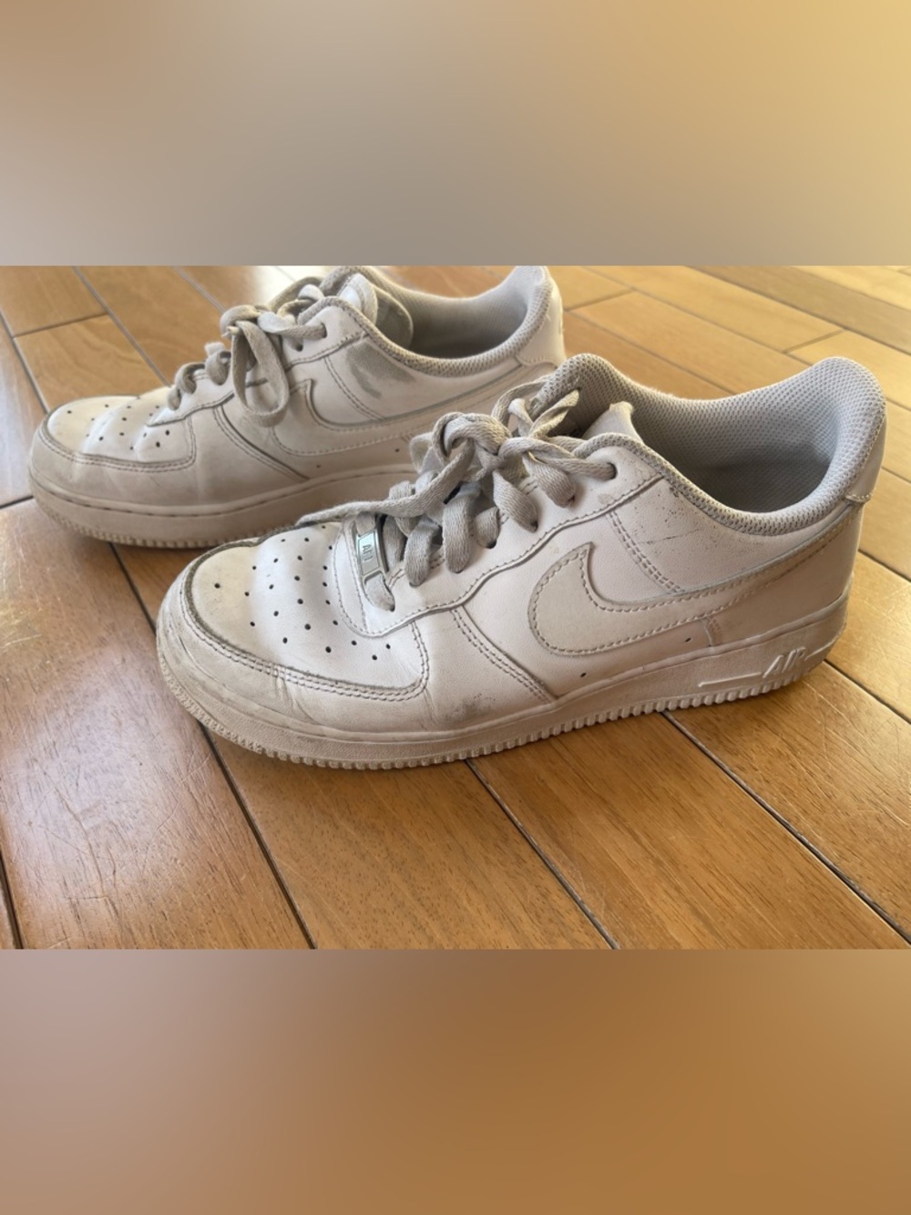 Nike Air Force 1 Low White Leather Sneakers Women’s Size 8.5 Classic AF1 Shoes